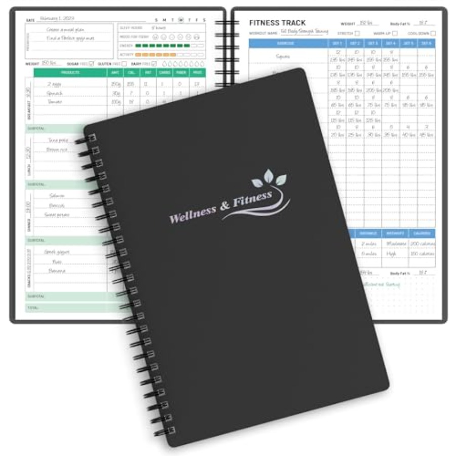 Health Wellness Training - Wellness Planner and Fitness Log -