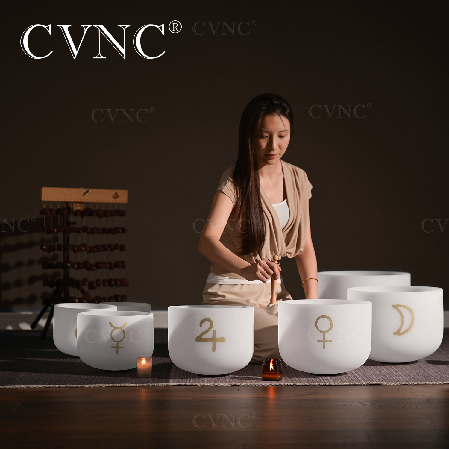 Healing Crystal Set - CVNC 8-14 Inch Alchemical Symbol Design