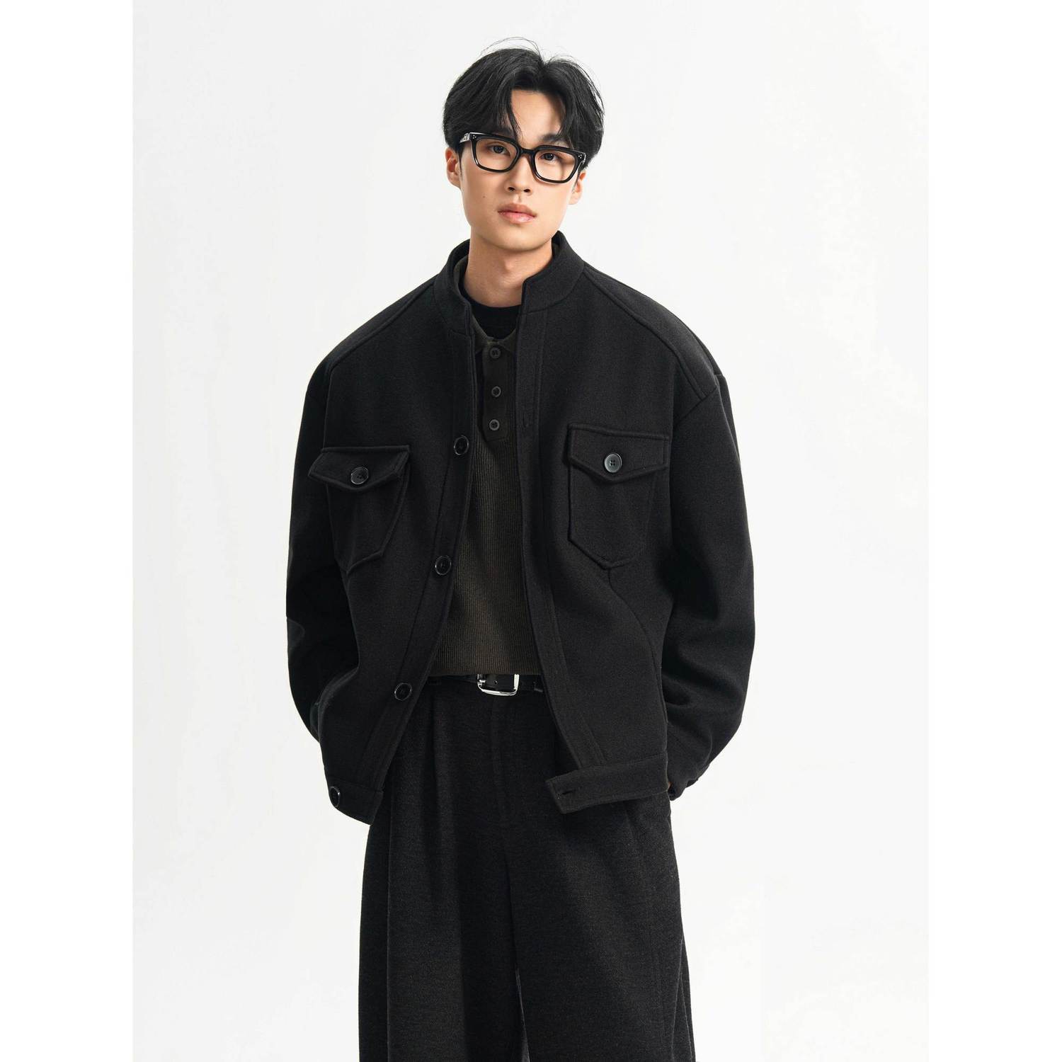 Wool Blend Jacket Man Green He - Health Wellness Training incelemesi ve fiyatı