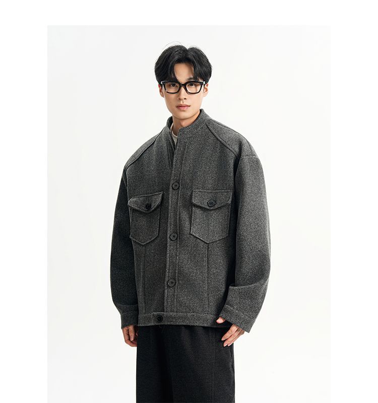 Wool Blend Jacket Man Green He - Health Wellness Training incelemesi ve fiyatı