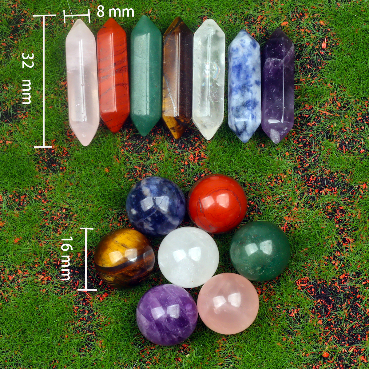 7-Piece Set Natural Crystal He - Healing Crystal Set incelemesi ve fiyatı