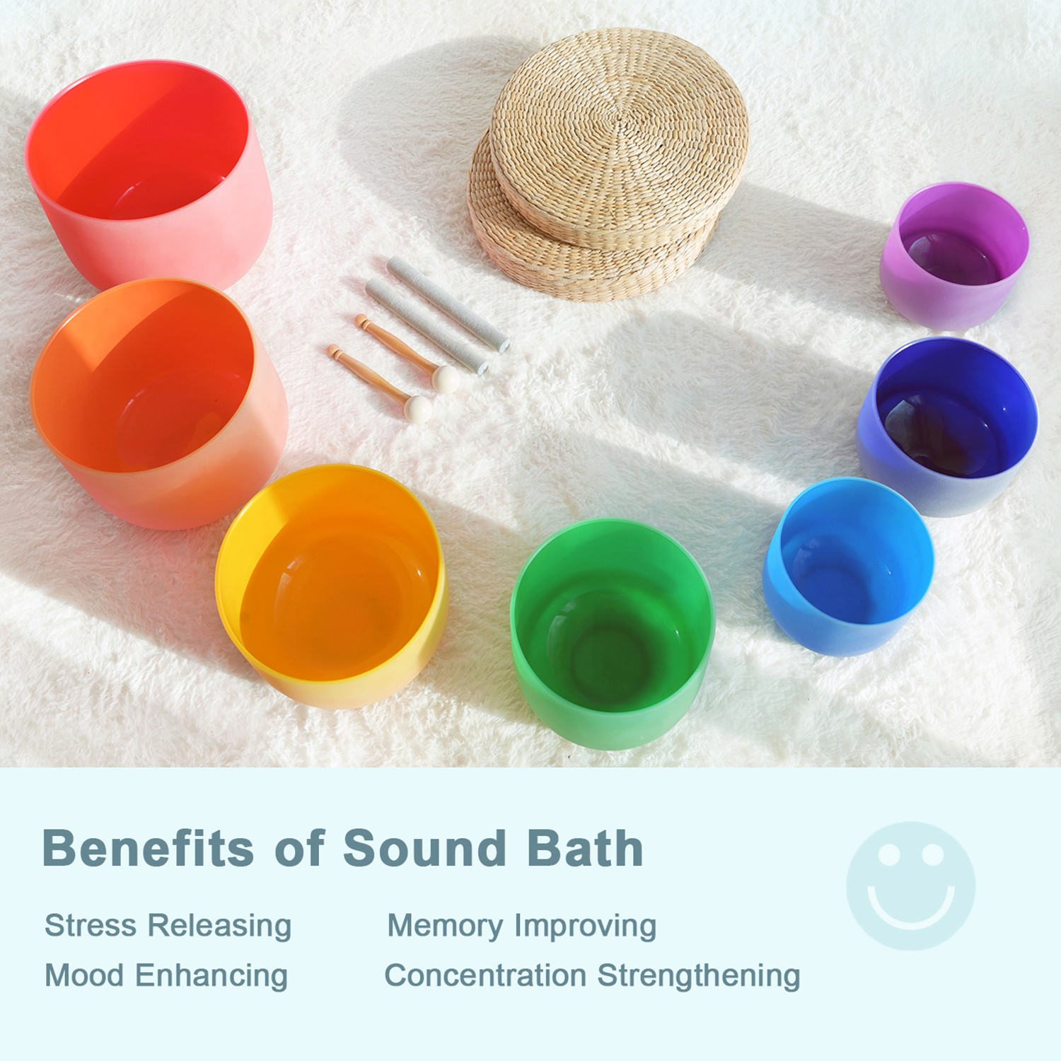 CVNC 432HZ 6-12 Inch Colored F - Healing Crystal Set incelemesi ve fiyatı