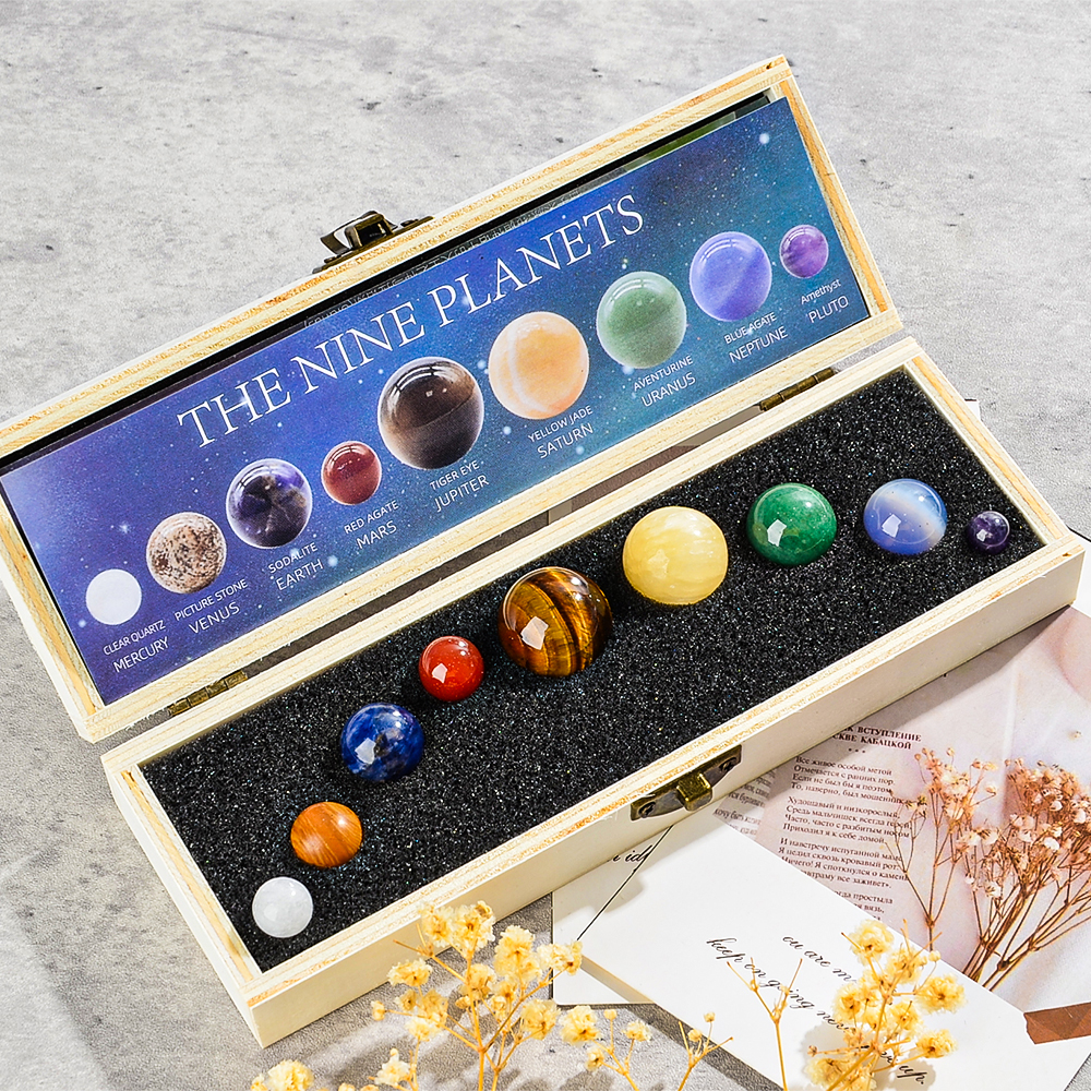 9pcs/set Nine Planet Crystal S - Healing Crystal Set incelemesi ve fiyatı