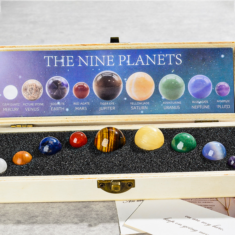 9pcs/set Nine Planet Crystal S - Healing Crystal Set incelemesi ve fiyatı