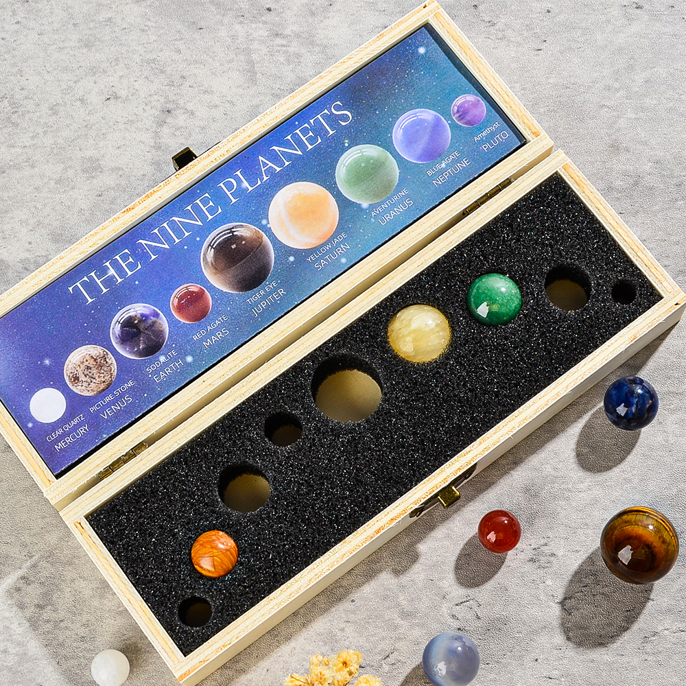 9pcs/set Nine Planet Crystal S - Healing Crystal Set incelemesi ve fiyatı