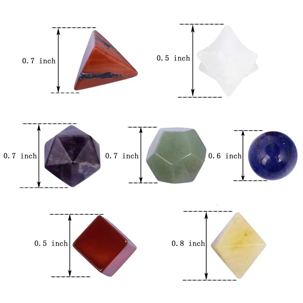 Natural Crystals 7Pcs Platonic - Healing Crystal Set incelemesi ve fiyatı