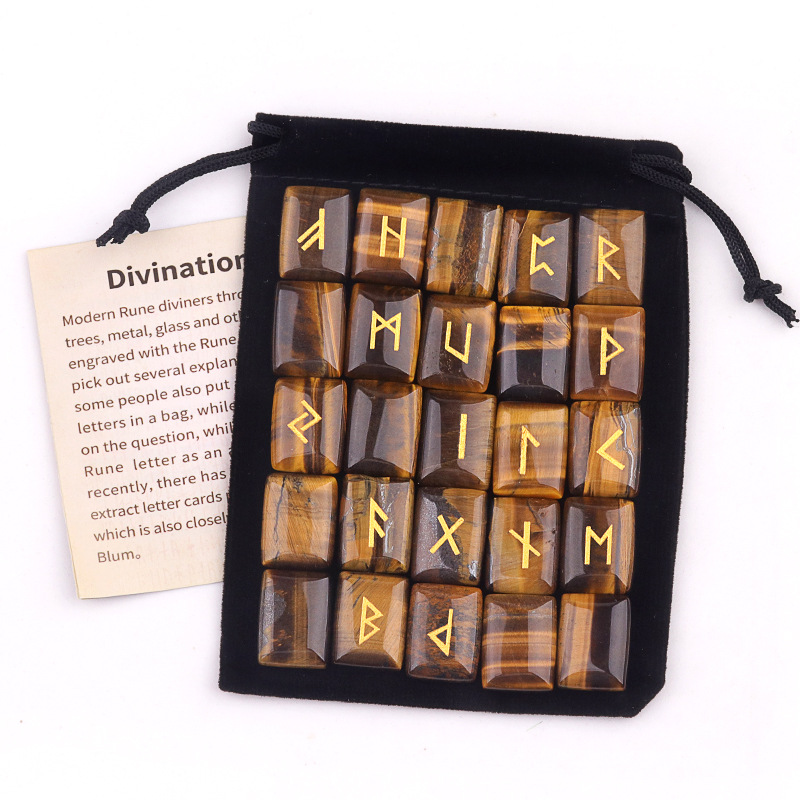 25PCS Runes Stones Set Engrave - Healing Crystal Set incelemesi ve fiyatı