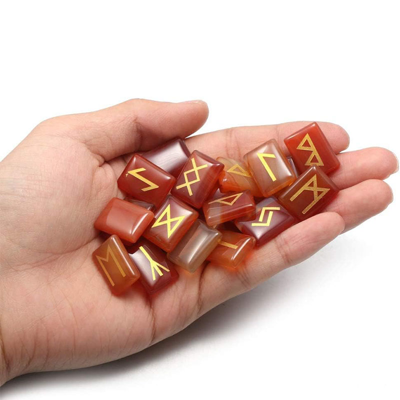 25PCS Runes Stones Set Engrave - Healing Crystal Set incelemesi ve fiyatı